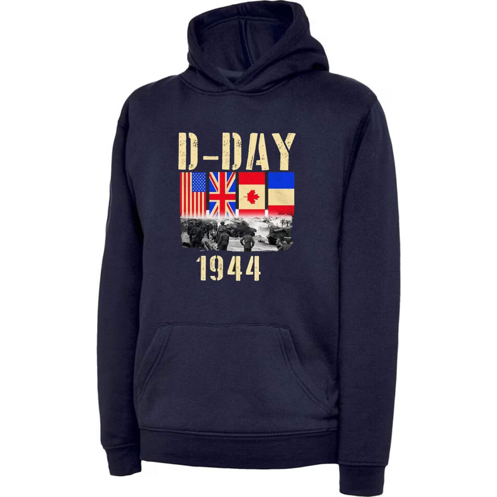 Winter Clothing Uk - D-Day Hoodie Normandy Landings 81th-82th Anniversary