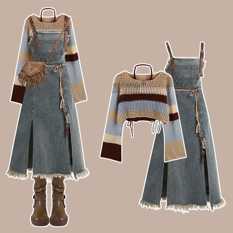 Winter Clothing Vintage - 2026 Spring New Vintage Denim Skirt
