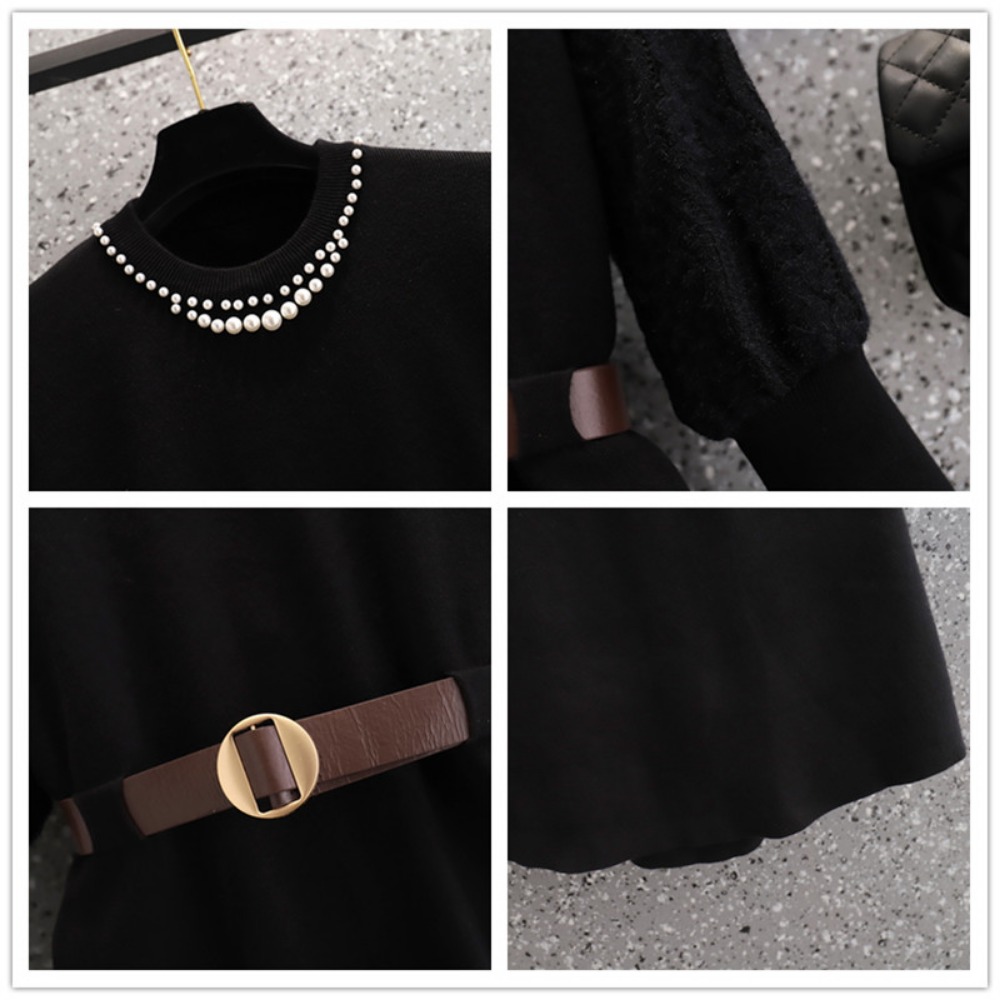 casual Elegant Beading Knit Sp - đánh giá và giá Winter Clothing Plus Size