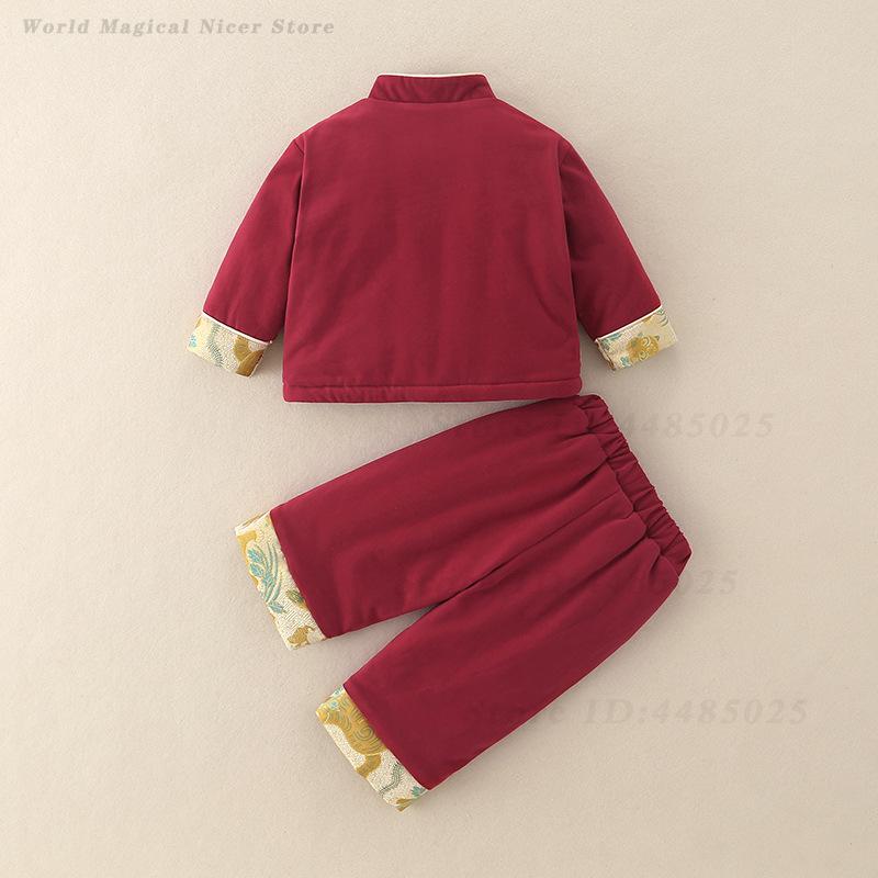 Autumn Winter Thick Tang Suit  - đánh giá và giá Winter Clothing Baby Boy