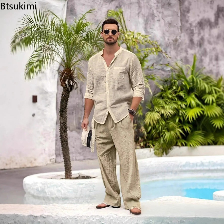 New Men's Casual Cotton Linen  - đánh giá và giá Winter Clothing Men