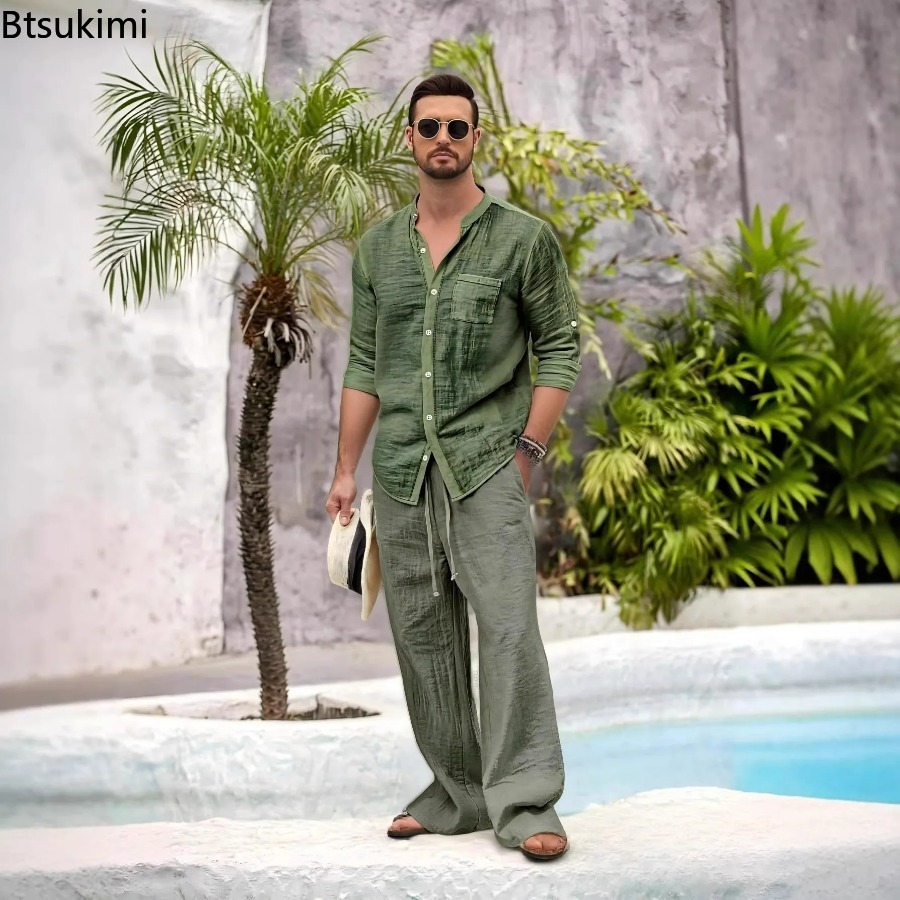 New Men's Casual Cotton Linen  - đánh giá và giá Winter Clothing Men