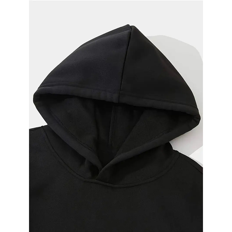 Women's Black Hoodies Slogan 