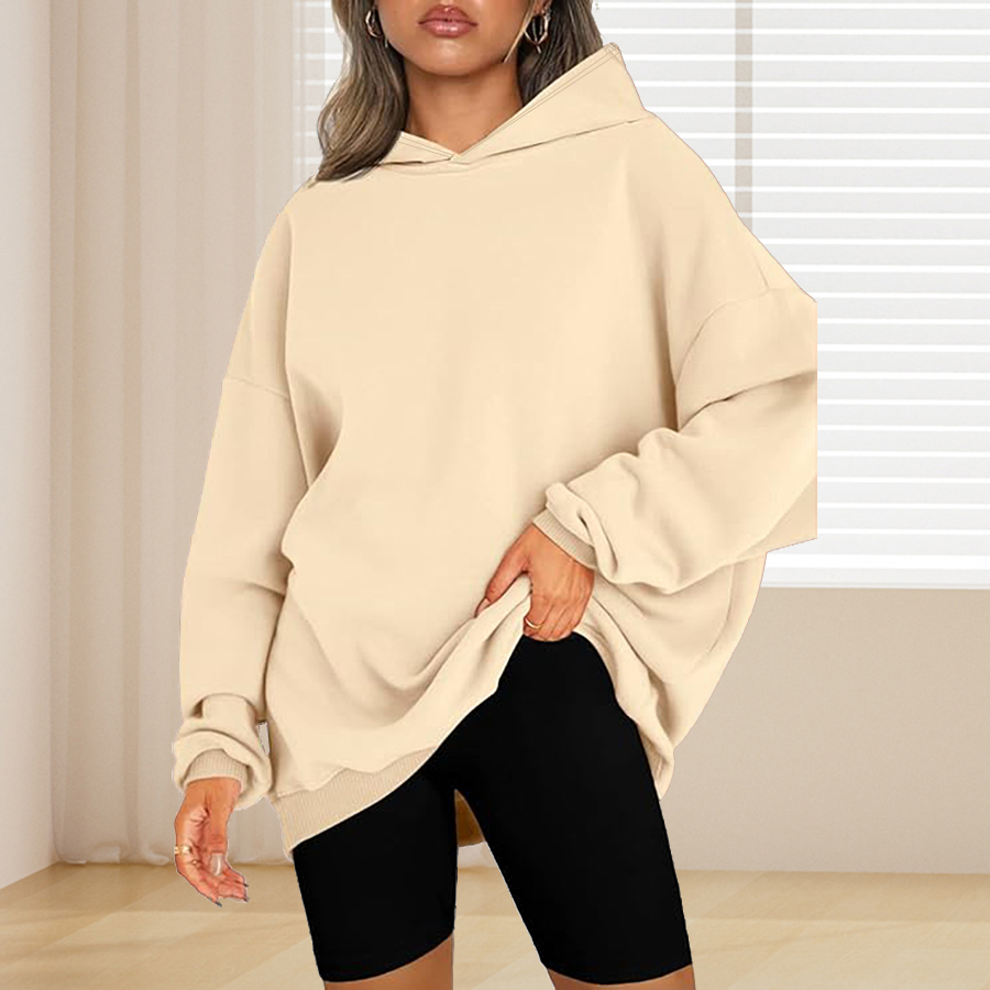 Plus Size Basic Solid Color Ho - đánh giá và giá Winter Clothing Plus Size