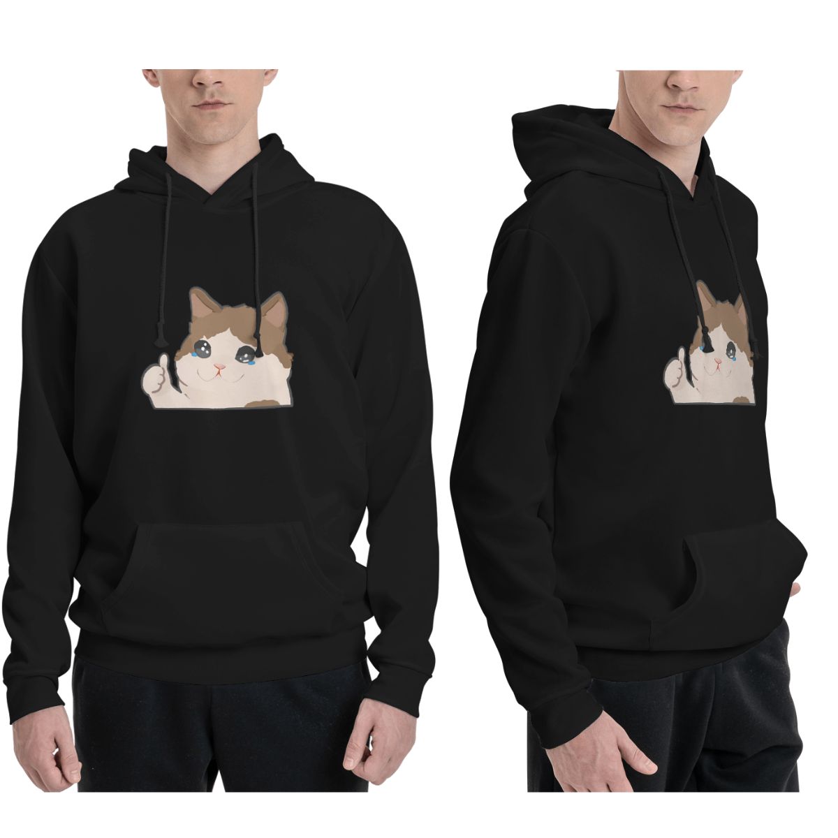 Crying Cat Meme Hoodies Men's  - đánh giá và giá Winter Clothing Meme