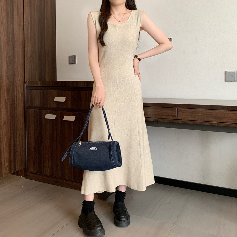Elegant solid  sleeveless Knit - đánh giá và giá Winter Clothing Vintage