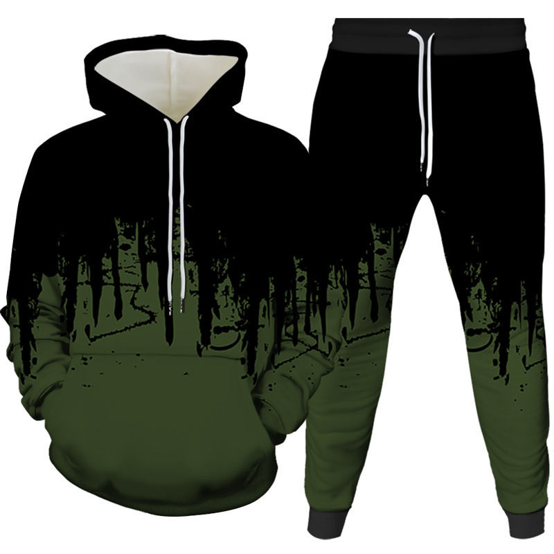 Ink Painting 3D Printed Hoodie - đánh giá và giá Winter Clothing Men