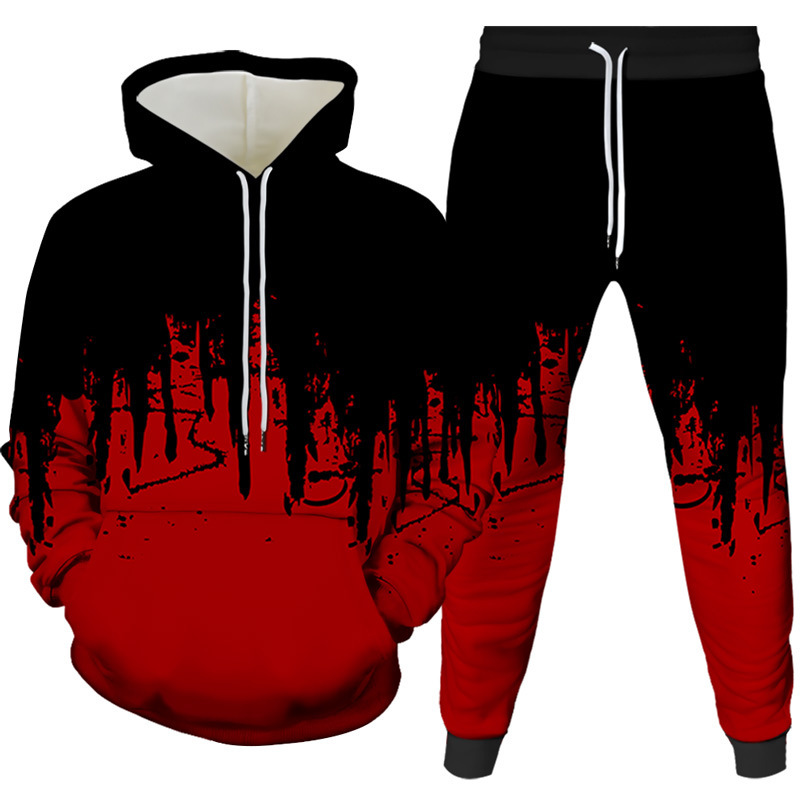 Ink Painting 3D Printed Hoodie - đánh giá và giá Winter Clothing Men